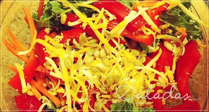 Salada de Pimentão Vermelho com Pinoli