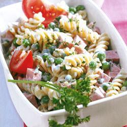 Salada de Macarrão, Ervilha e Presunto