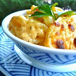 Batata Gratinada com Queijo e Cebola