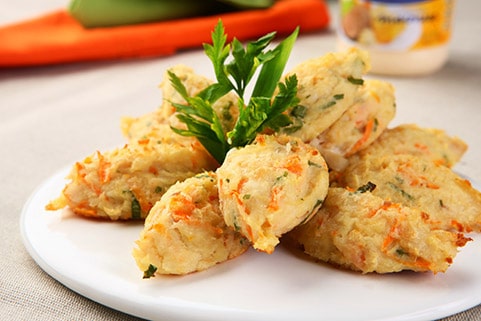 Bolinho de Peixe e Legumes