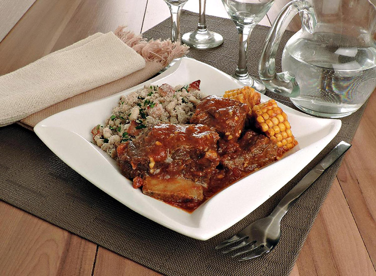 Costela com Farofinha de Feijão