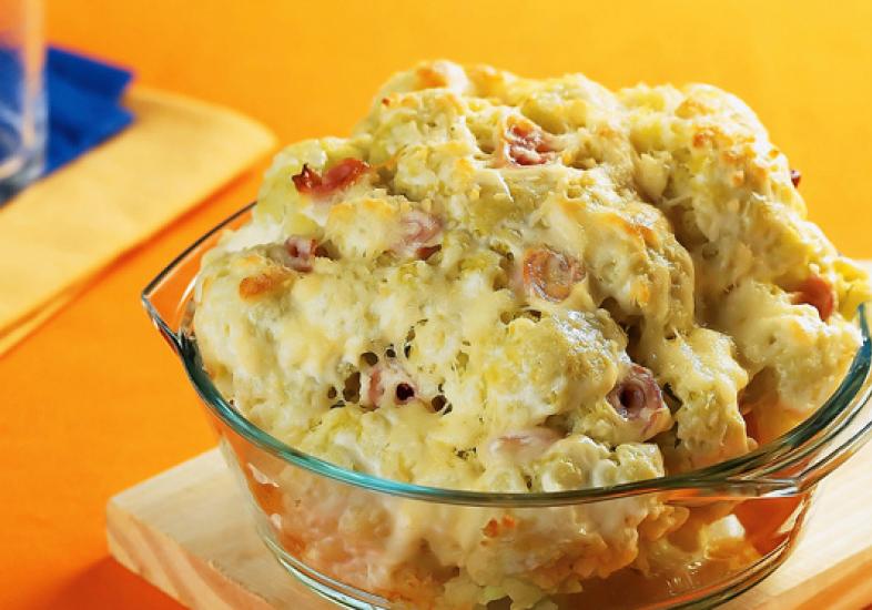 Couve-Flor Recheada e Gratinada