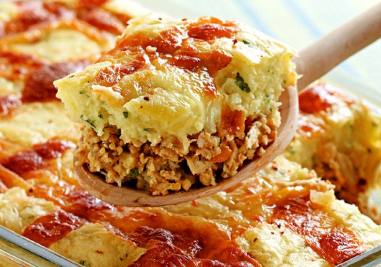 Frango com Mandioca Gratinado