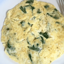 Omelete de Claras com Espinafre