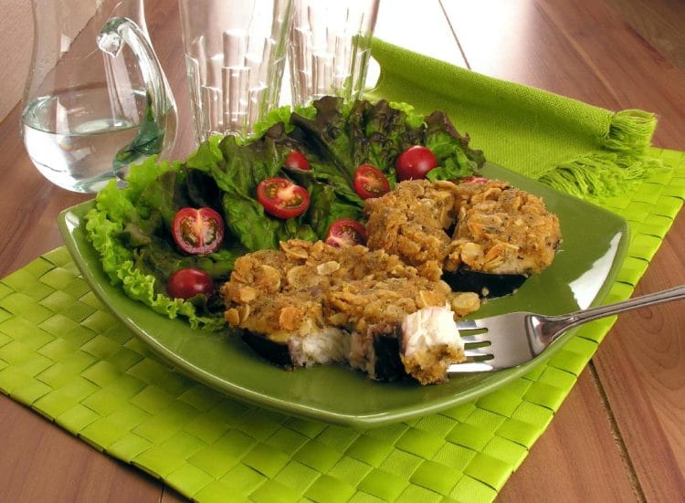 Peixe com Crosta de Amêndoas