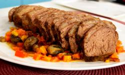 Picanha de Forno com Legumes