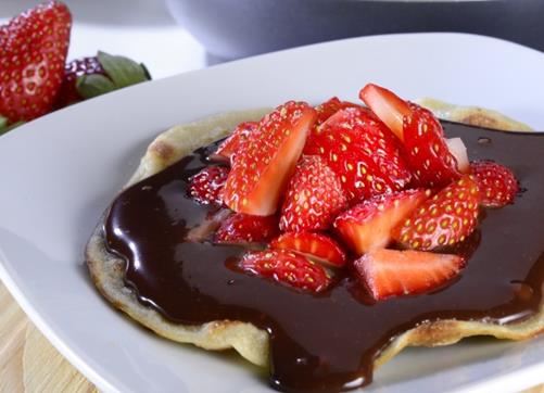 Pizza Zás-Trás de Chocolate e Morango