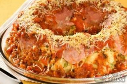 Pudim aos Três Queijos Gratinado
