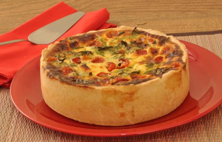 Quiche de Rúcula e Tomate-Cereja