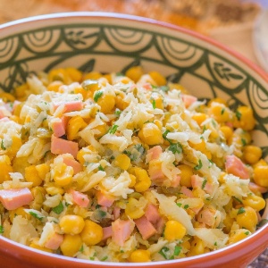 Salada Quente de Bacalhau e Grão-de-Bico