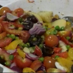 Salmão e Mix de Frutos do Mar com Batatas