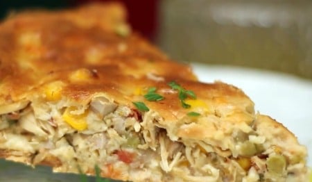Torta de Frango Recheada