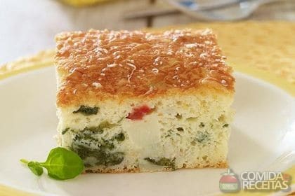Torta de Liquidificador de Palmito e Espinafre
