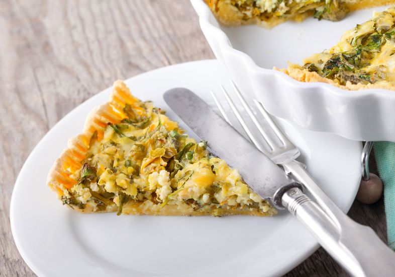 Quiche de Espinafre e Cebola Sem Glúten