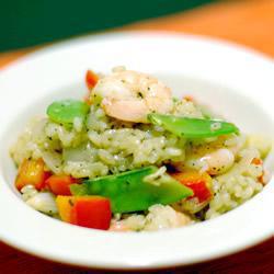 Risoto de Frutos do Mar com Suco de Limão