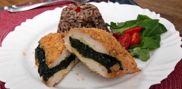 Filé de Frango Recheado com Espinafre