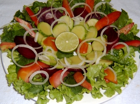 Salada de Abobrinha com Beterraba