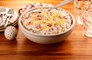 Arroz Escondidinho no Atum Cremoso 