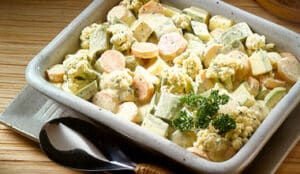 Legumes com Molho de Creme de Leite 