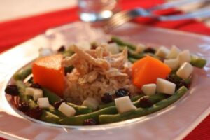 Salada de Arroz Integral com Frango