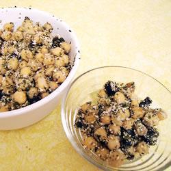 Salada de Grão-de-Bico e Macarrão