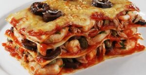 Lasanha de Camarão com Kani