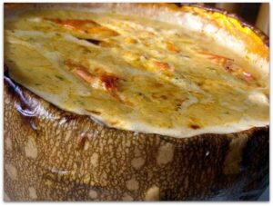 Abóbora com Bacalhau ao Creme