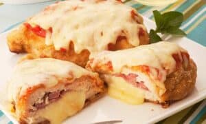 Frango à Parmegiana com Tender e Queijo